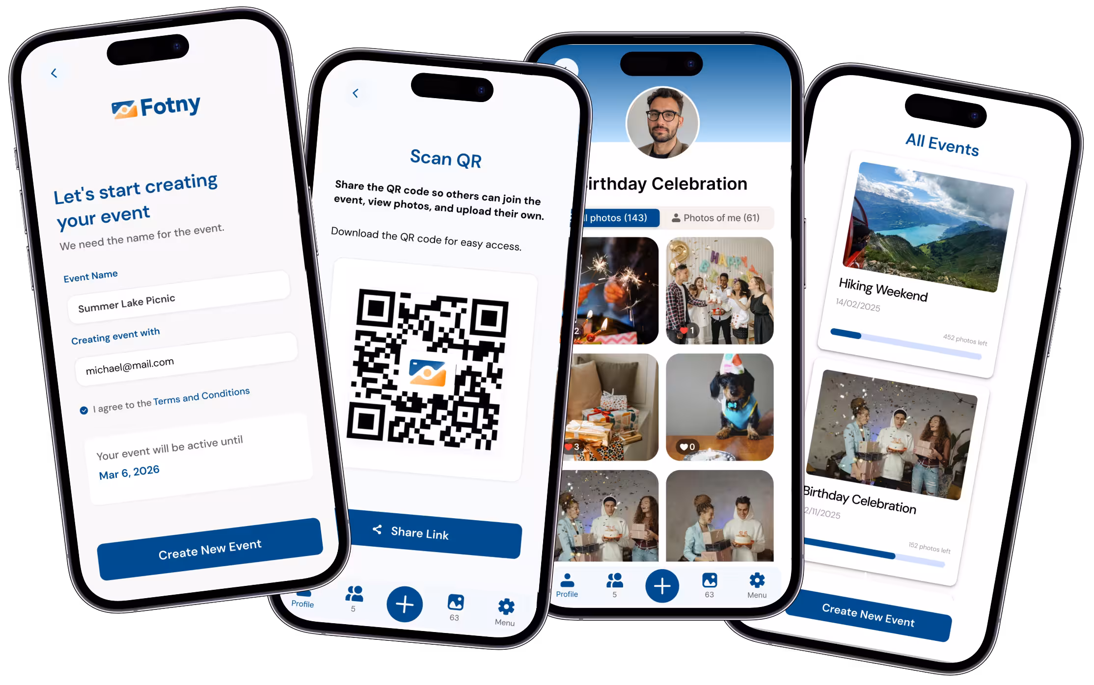 Mobile preview of Fotny photo sharing app